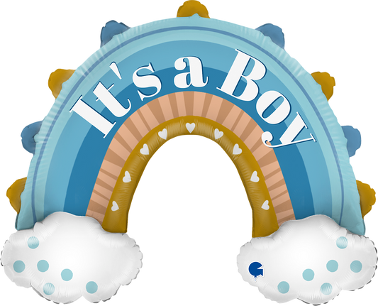 1 Balloon XXL - Boho Blue Rainbow
