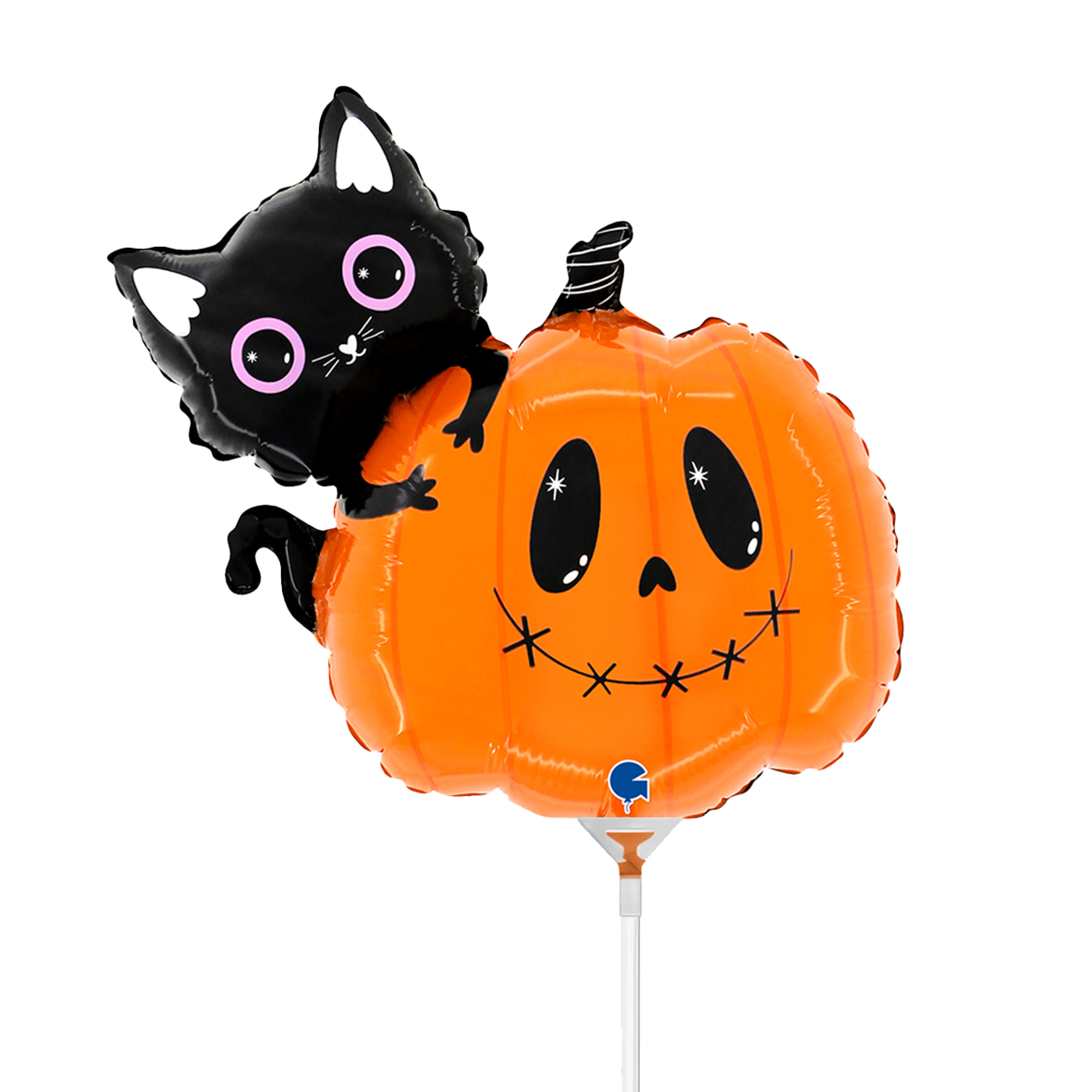 10 Miniballoons Airfilled - Cat & The Pumpkin (Unverpackt)