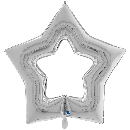 1 Balloon XXL - Linky Star - Silver
