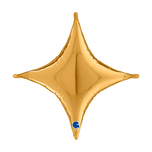 1 Balloon - Deco-Concave Cross - Gold