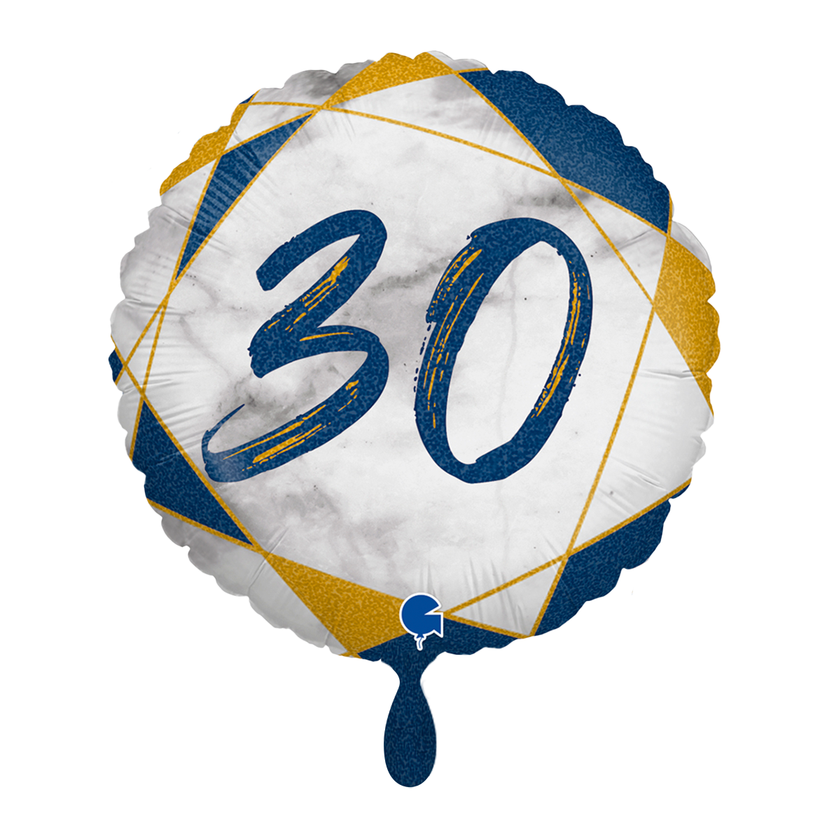 1 Balloon - Marble Mate 30 Blue