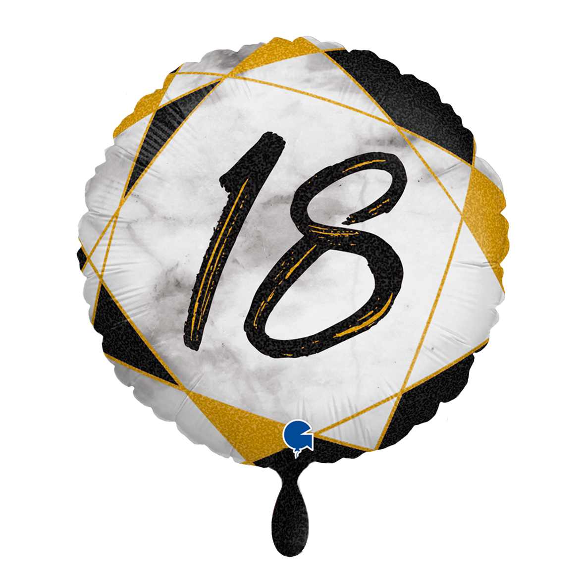 1 Balloon - Marble Mate 18 Black