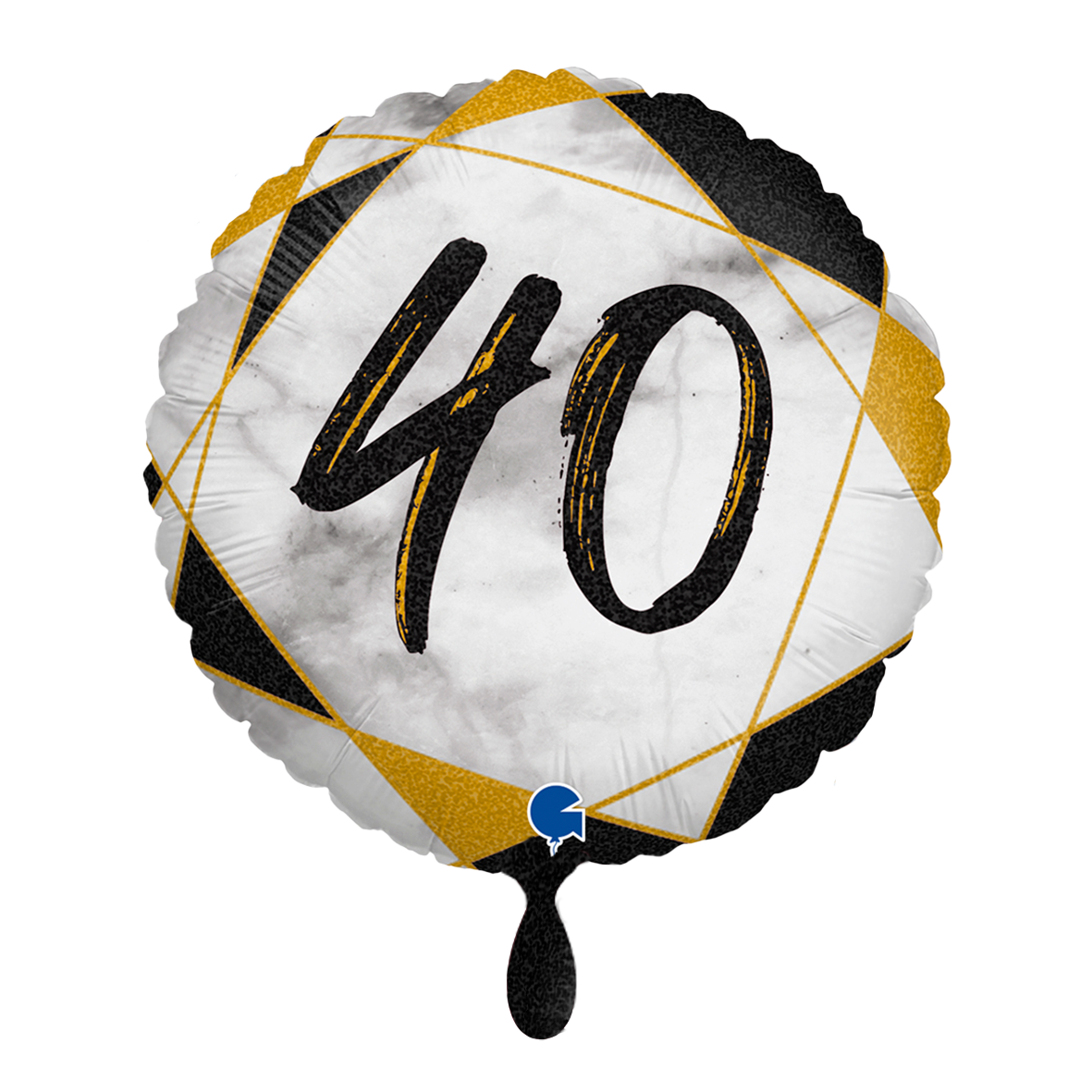 1 Balloon - Marble Mate 40 Black