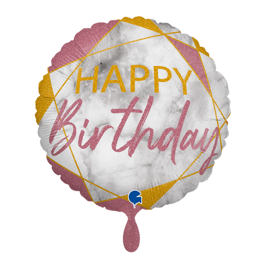 1 Balloon - Marble Mate HB Rose Gold
