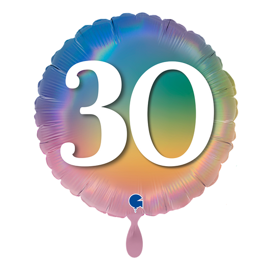 1 Balloon - Happy 30 Colourful Rainbow