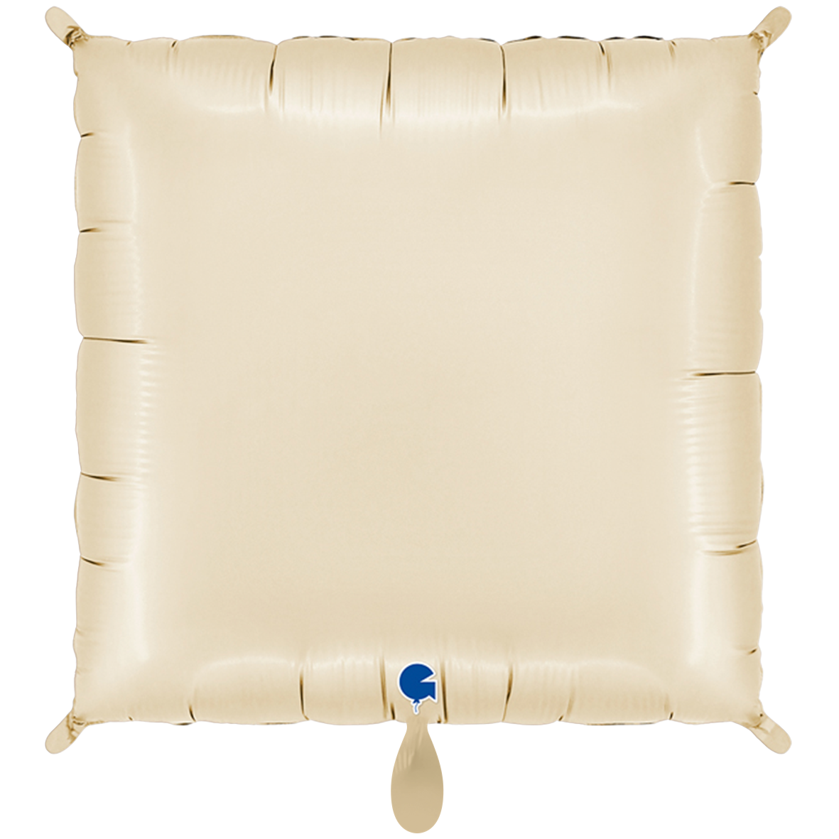 1 Balloon - Deco-Bicolor Squares - Satin Cream & Chocolate