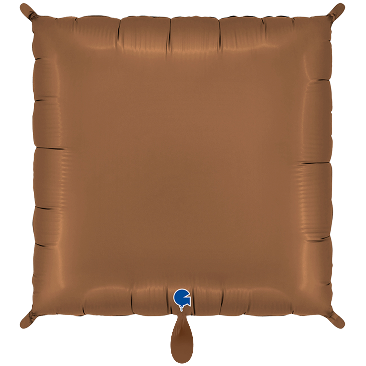 1 Balloon - Deco-Bicolor Squares - Satin Cream & Chocolate