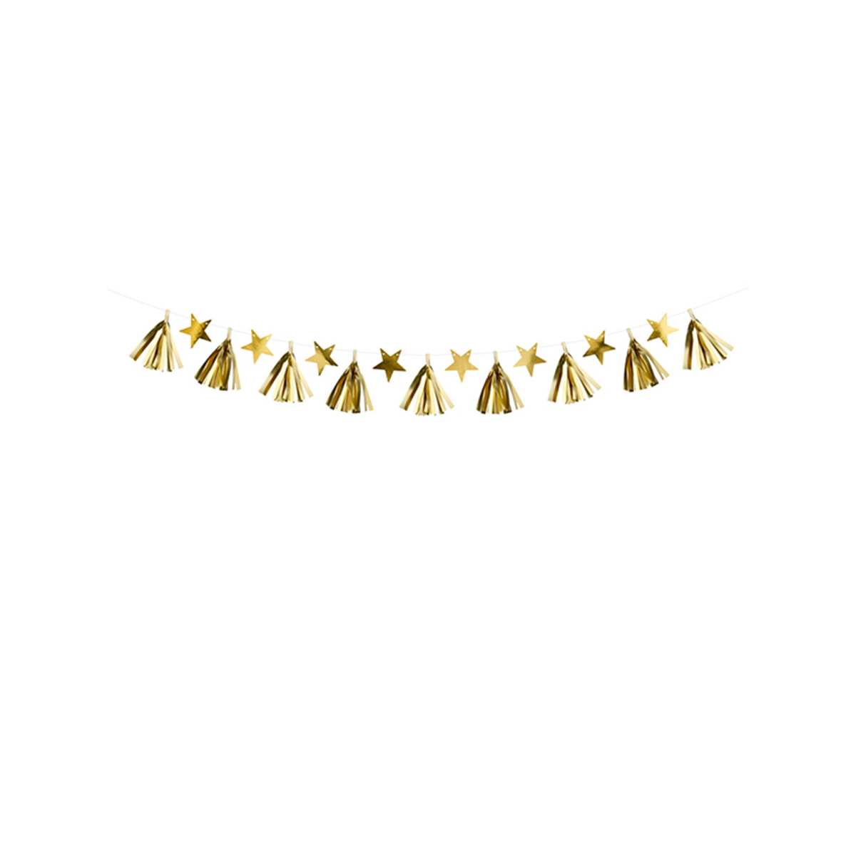 1 Tasselgirlande - 1,3m - Golden Stars