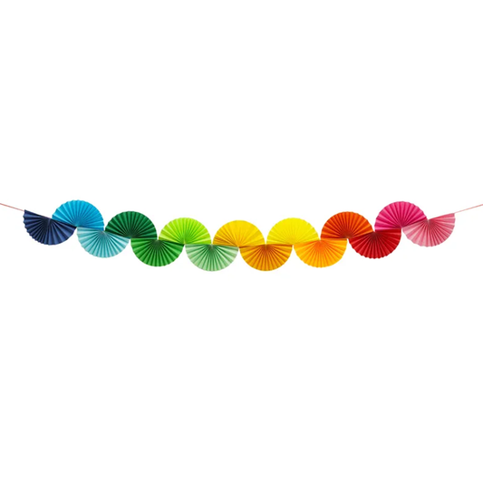 1 Papiergirlande - Rainbow Fan
