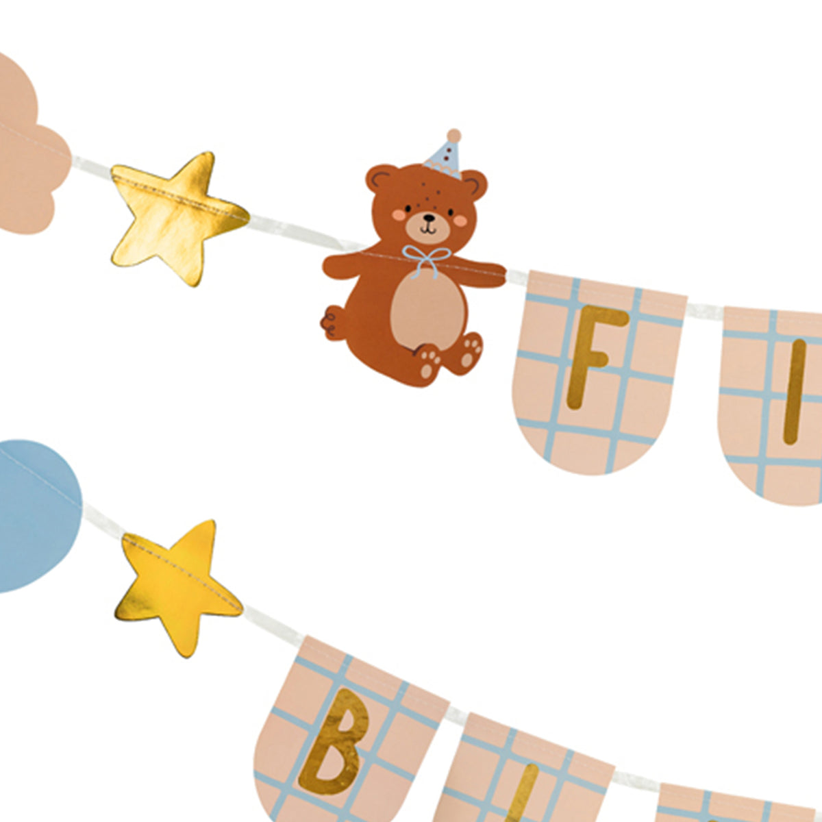 1 Bannergirlande - Happy Birthday Teddy