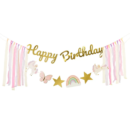 1 Bannergirlande - Happy Birthday Unicorn