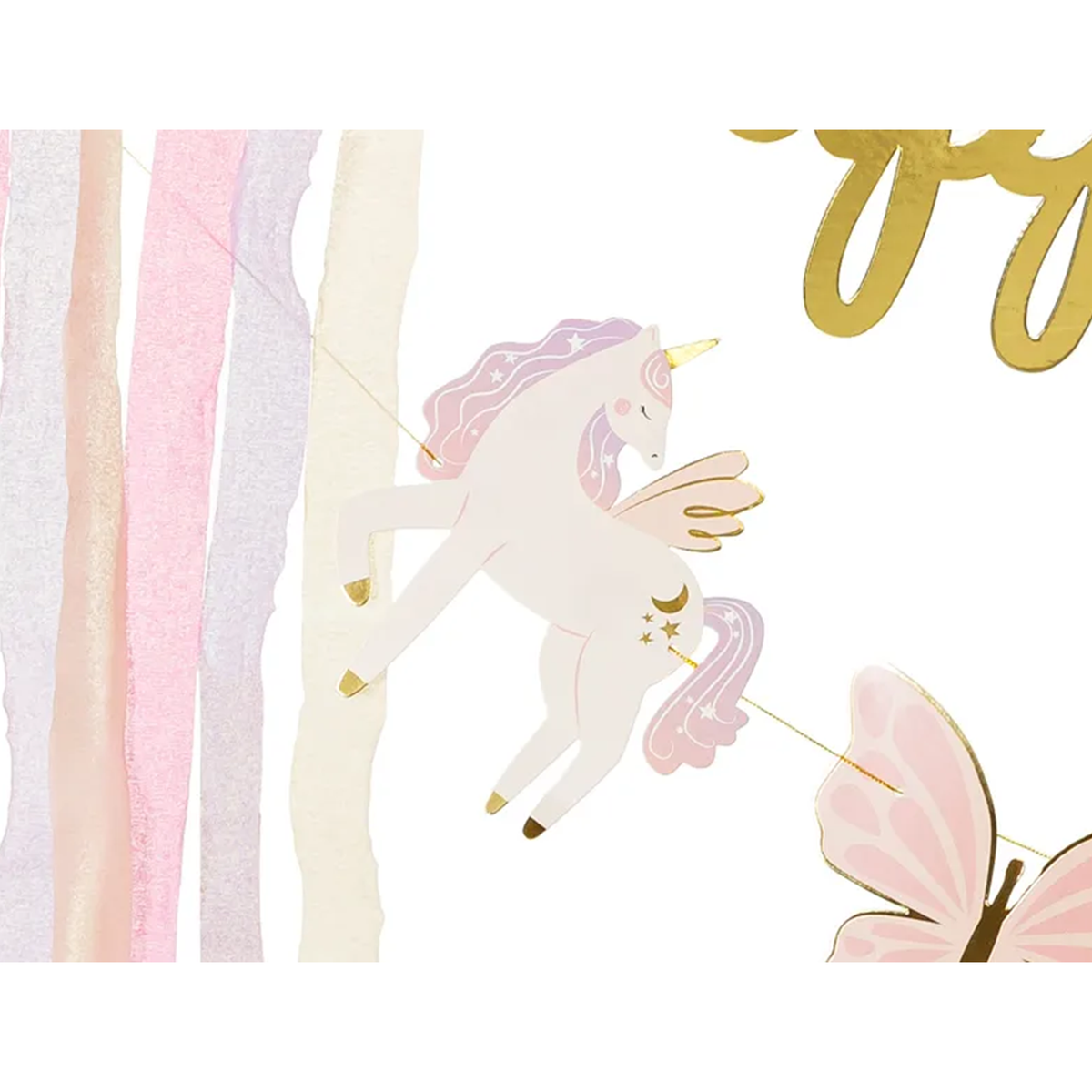 1 Bannergirlande - Happy Birthday Unicorn
