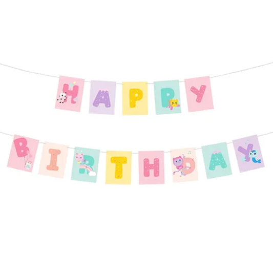 1 Bannergirlande - Happy Birthday Gabby's Dollhouse