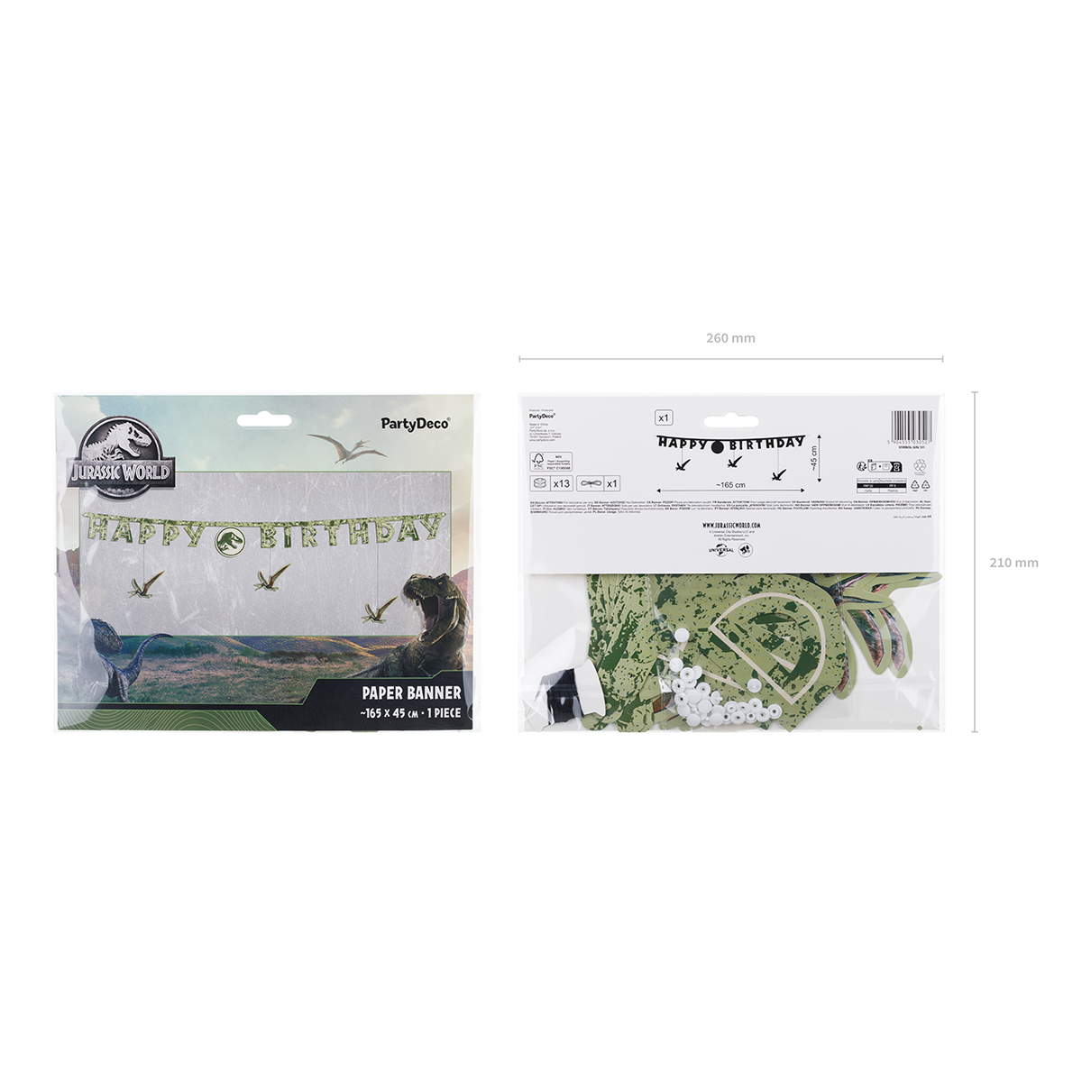1 Bannergirlande - Happy Birthday Jurassic World