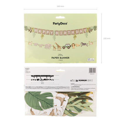 1 Banner - Happy Birthday - Safari