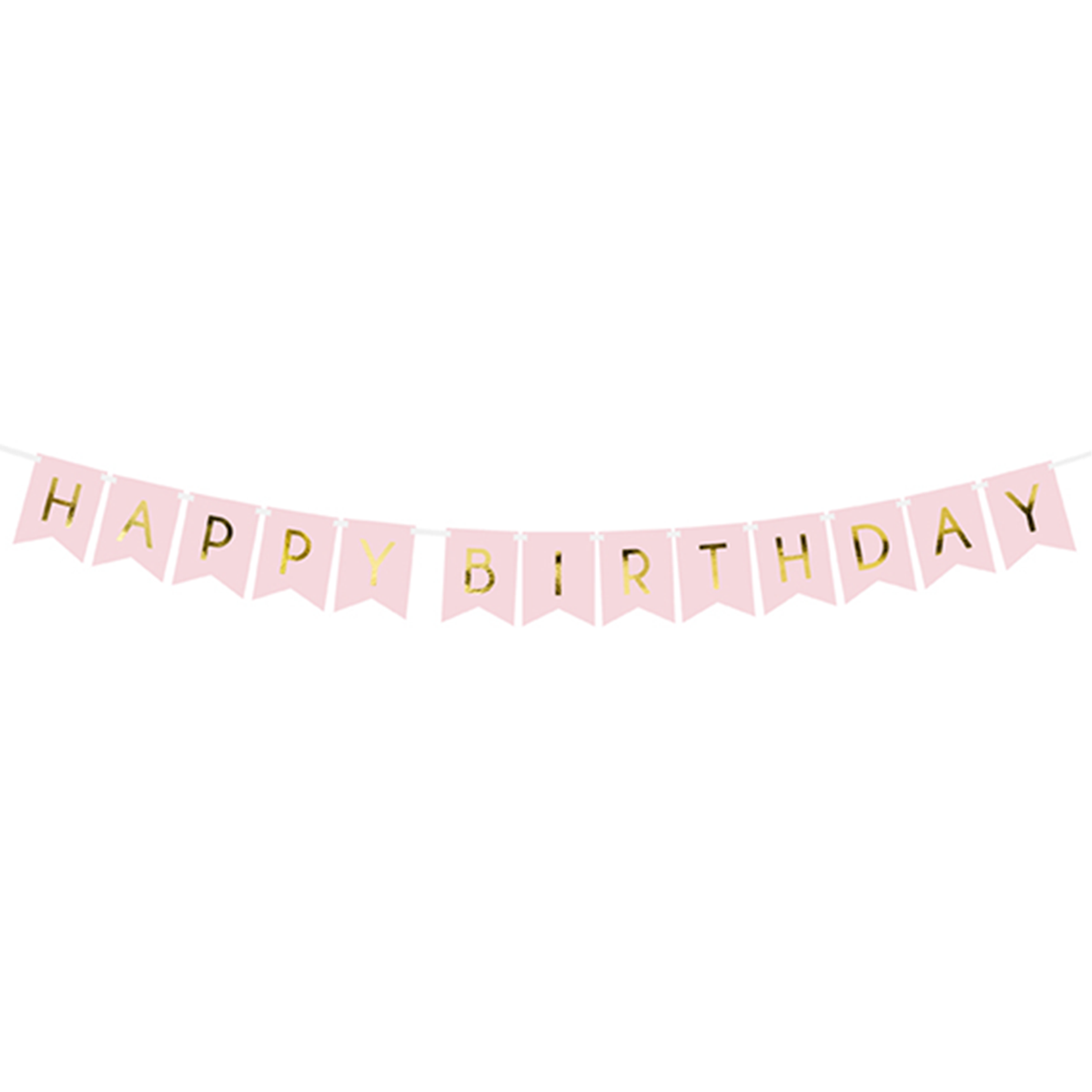 1 Bannergirlande - Happy Birthday - Rosa