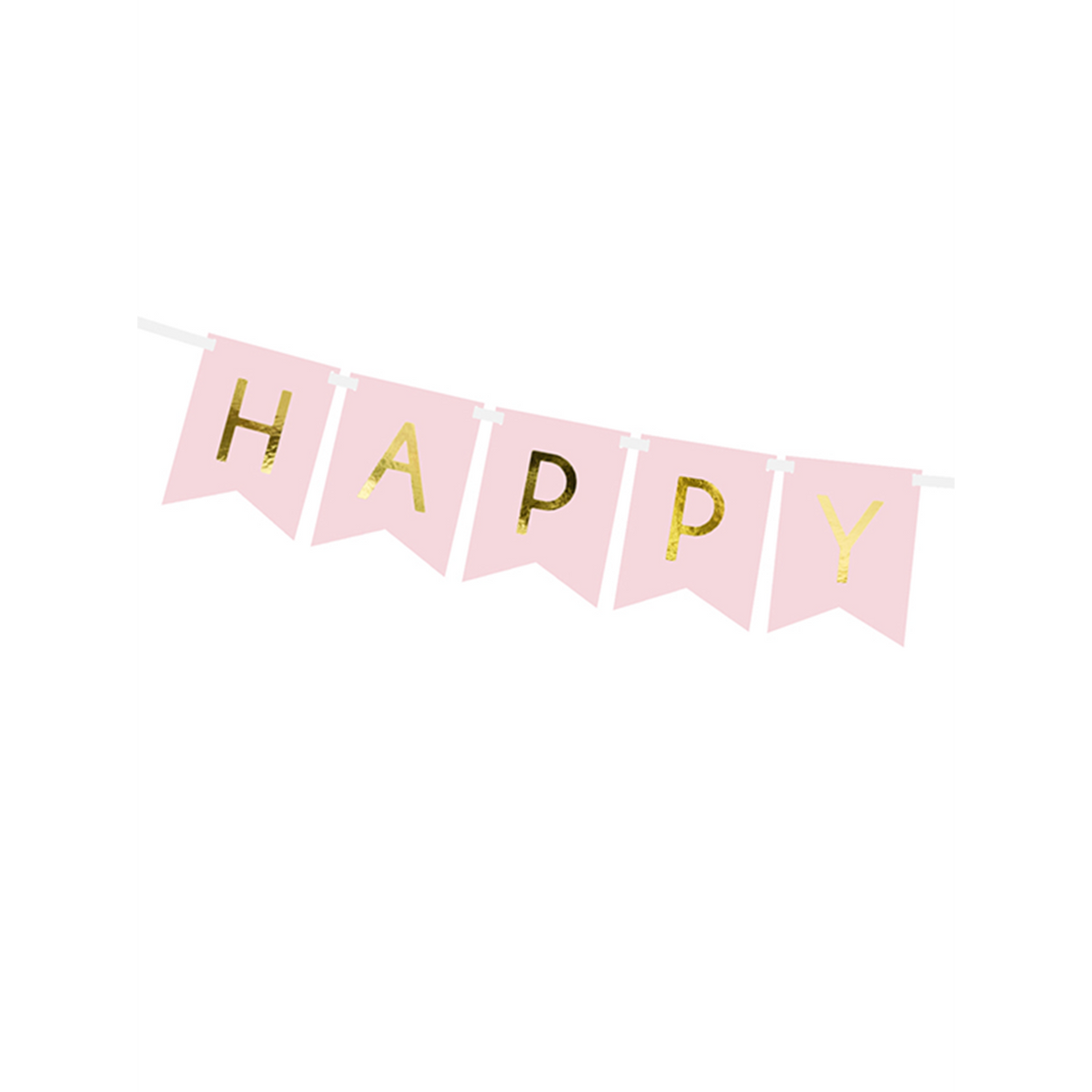 1 Bannergirlande - Happy Birthday - Rosa