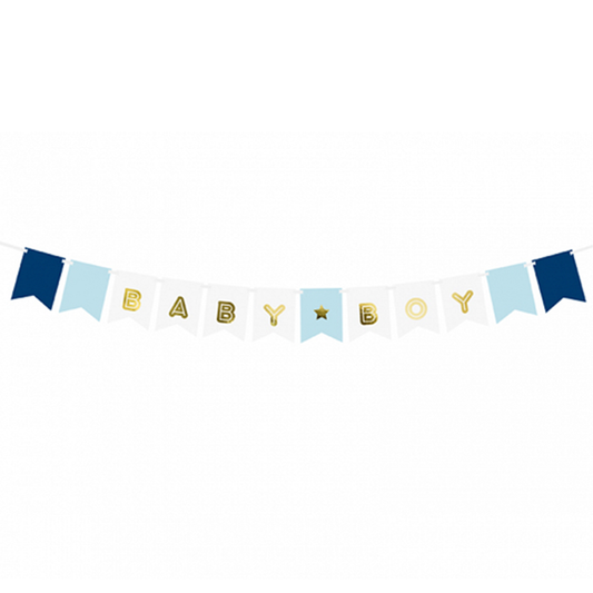 1 Bannergirlande - Baby Boy