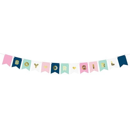 1 Bannergirlande - Boy or Girl