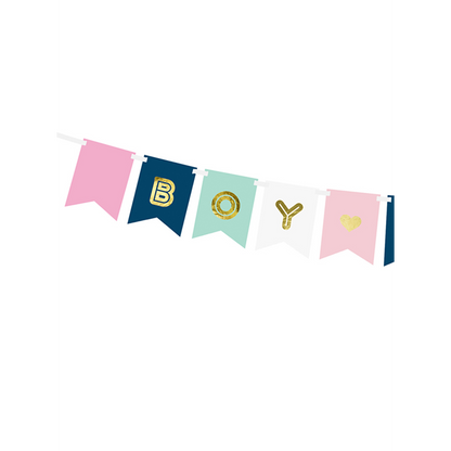 1 Bannergirlande - Boy or Girl