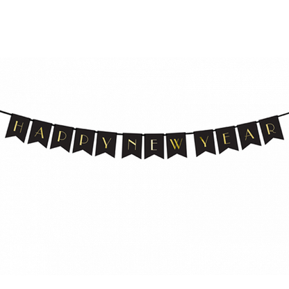 1 Bannergirlande - Happy New Year Elegant