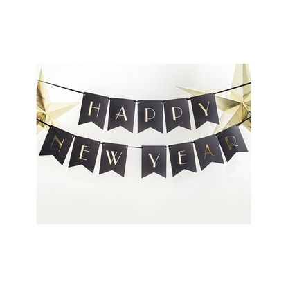 1 Bannergirlande - Happy New Year Elegant