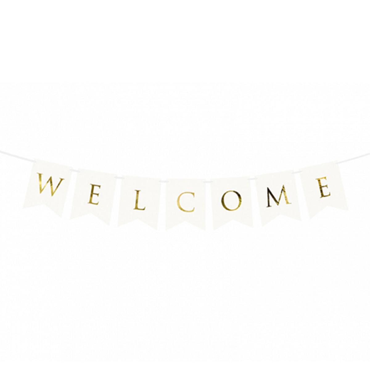 1 Bannergirlande - Welcome - Weiß