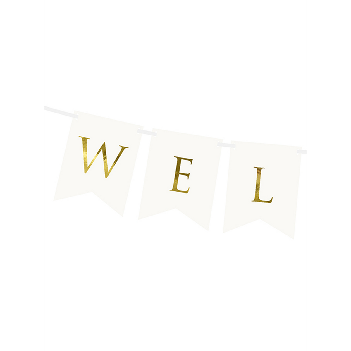 1 Bannergirlande - Welcome - Weiß