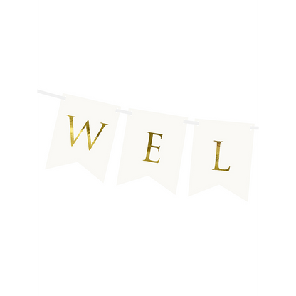 1 Bannergirlande - Welcome - Weiß