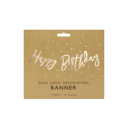 1 Bannergirlande - Happy Birthday - RoseGold