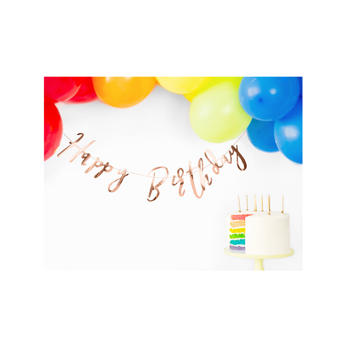 1 Bannergirlande - Happy Birthday - RoseGold