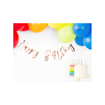 1 Bannergirlande - Happy Birthday - RoseGold