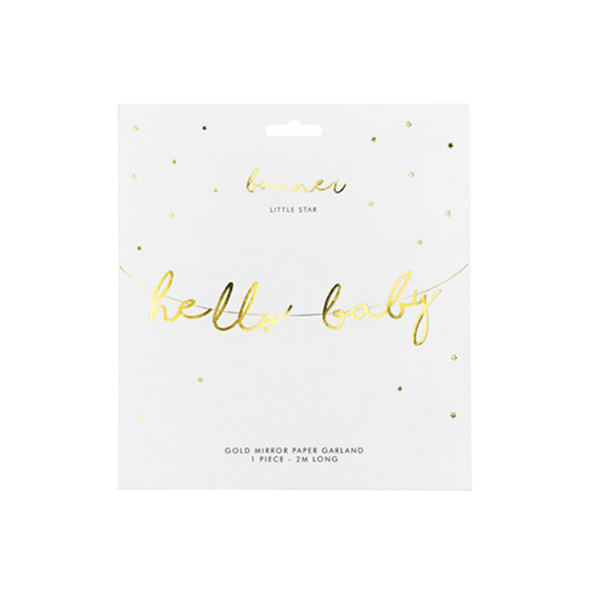 1 Bannergirlande - hello baby - Gold