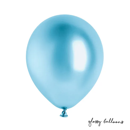 50 Luftballons - Ø 30cm - Glossy - Blau