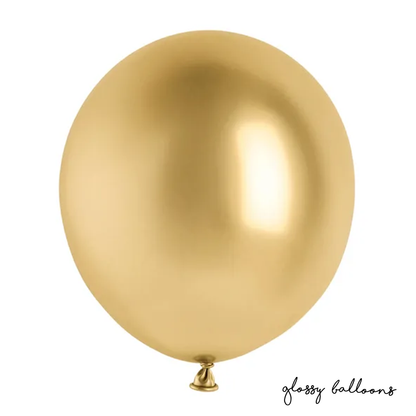 5 Luftballons - Ø 46cm - Glossy - Gold