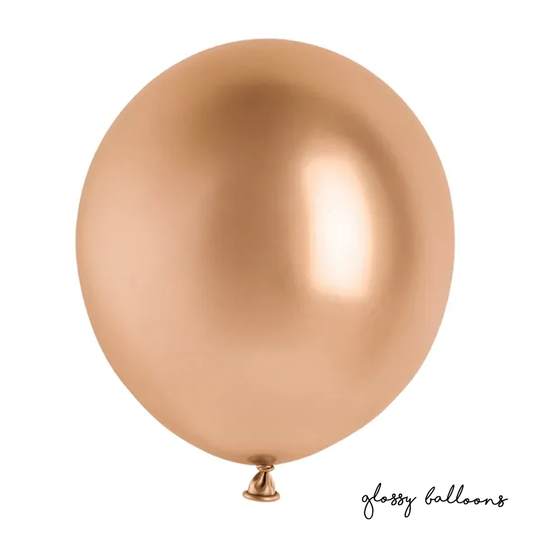 5 Luftballons - Ø 46cm - Glossy - Roségold