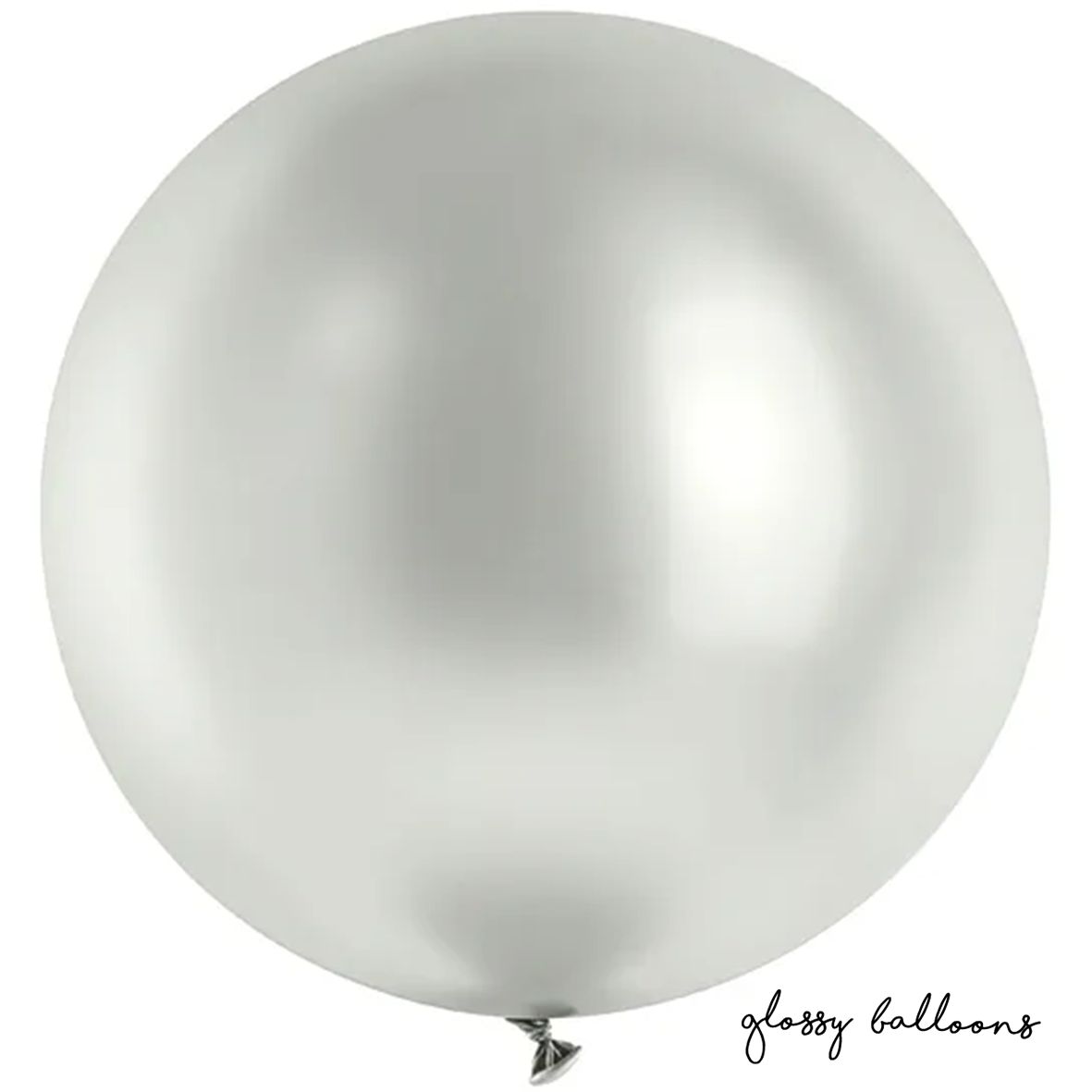 1 Riesenballon - Ø 100cm - Glossy - Silber