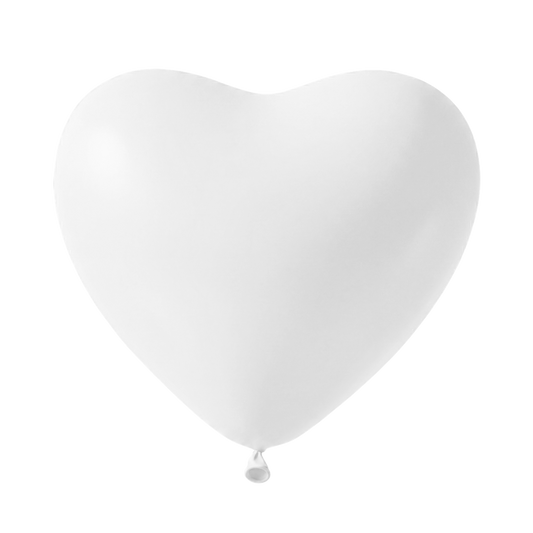 50 Herzballons -  Ø30 cm - White