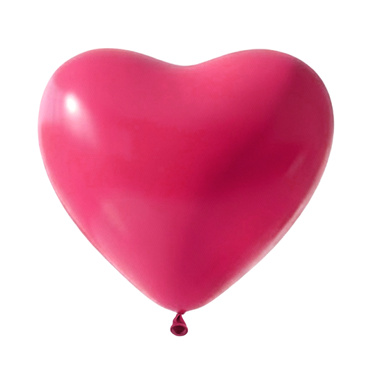 50 Herzballons -  Ø30 cm - Fuchsia