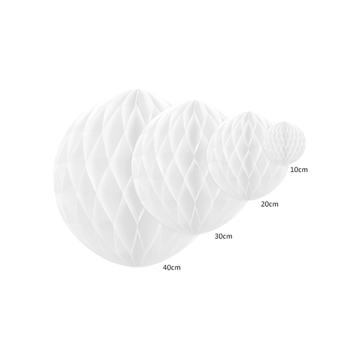 1 Wabenball - Ø 10cm - Weiß