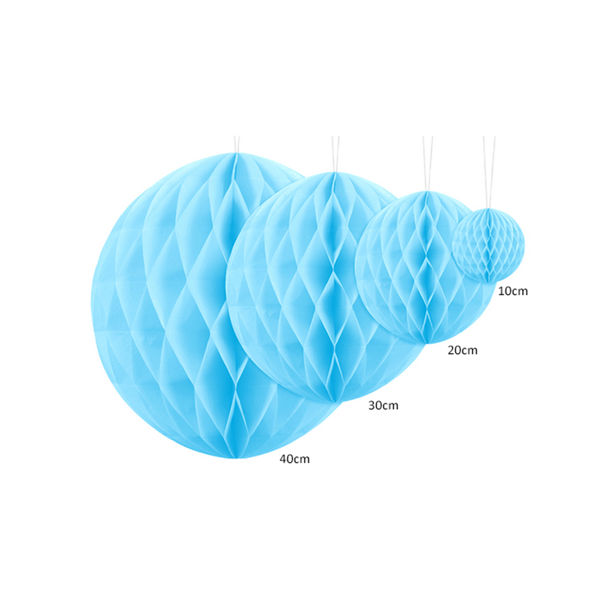 1 Wabenball - Ø 10cm - Hellblau