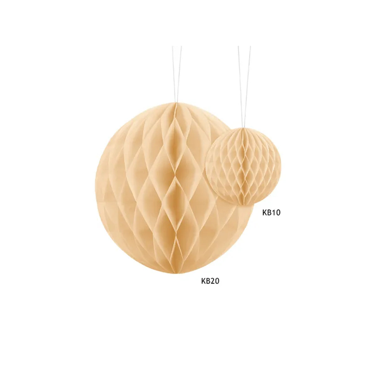 1 Wabenball - Hellcreme - Ø 10cm