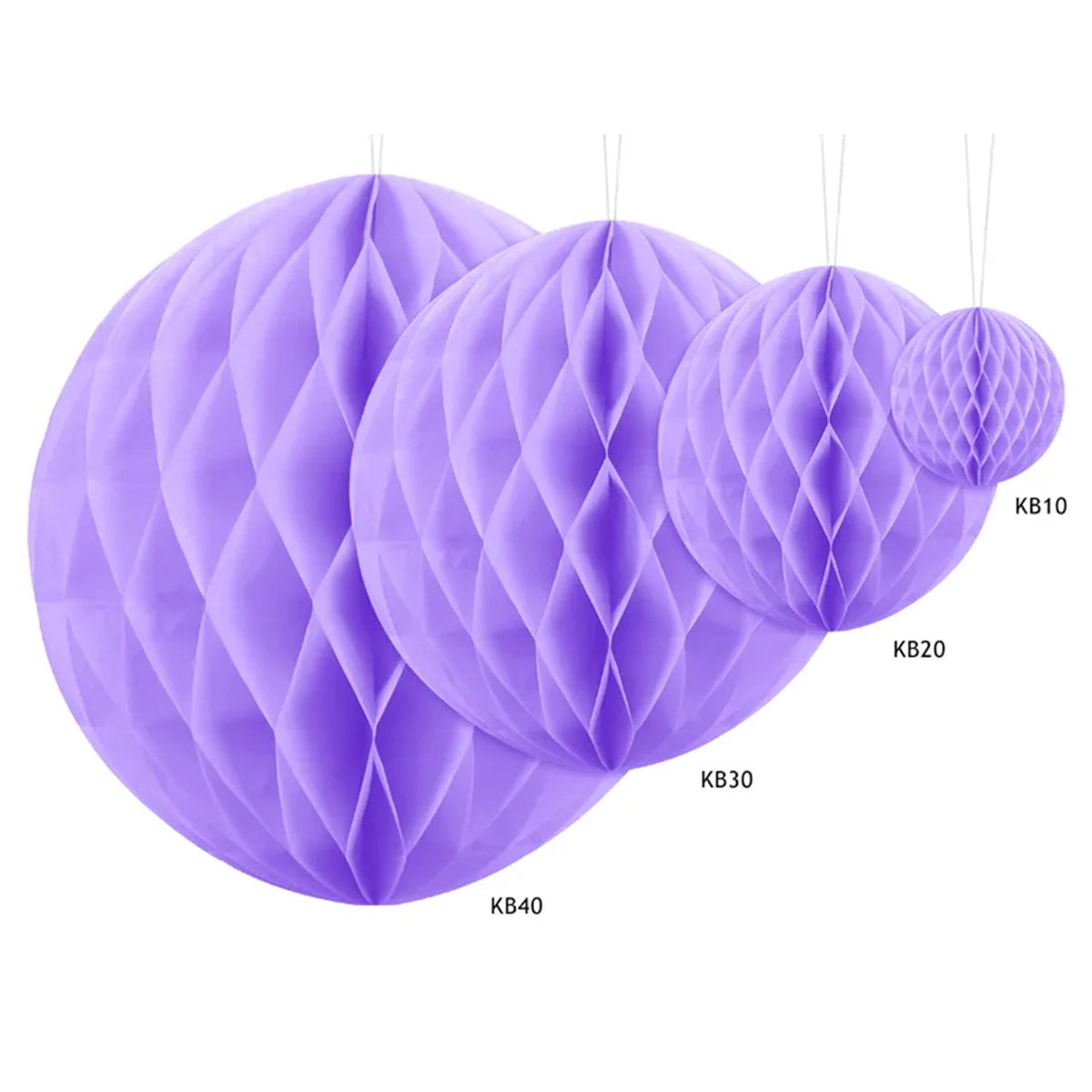 1 Wabenball XL - Flieder - Ø 20cm
