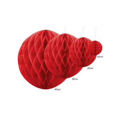 1 Wabenball XL - Ø 20cm - Rot