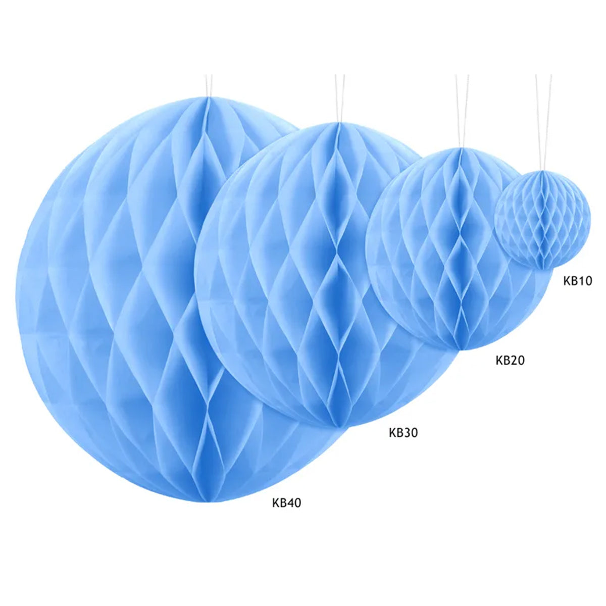 1 Wabenball XXL - Hellblau - Ø 30cm