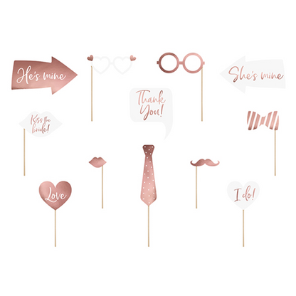 1 Photobooth Set - Wedding RoseGold