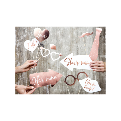 1 Photobooth Set - Wedding RoseGold