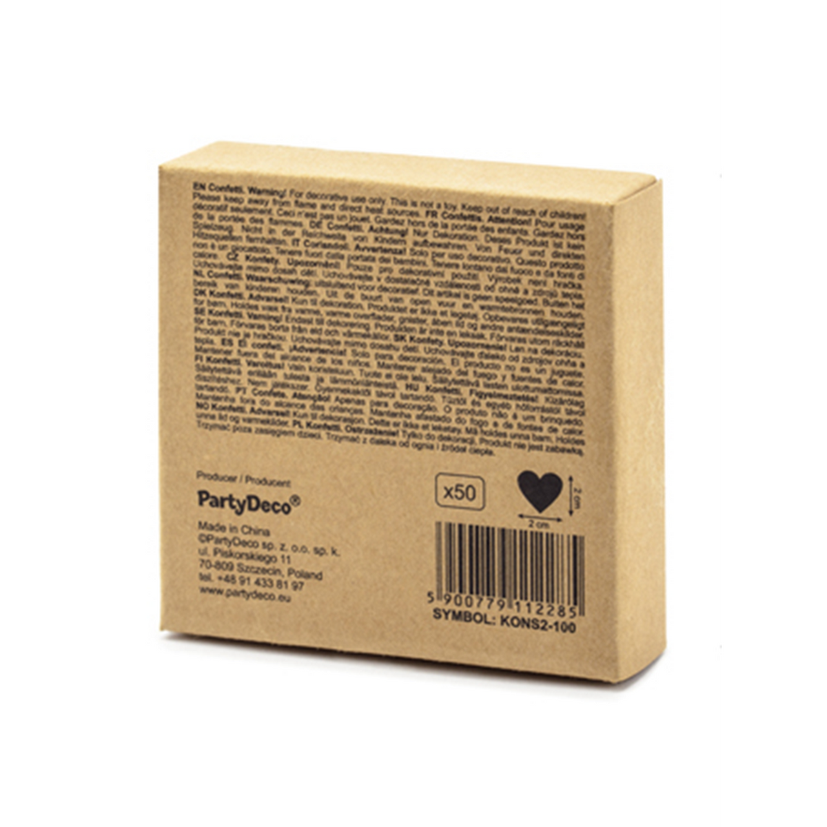 50 Holzkonfetti - Herzen