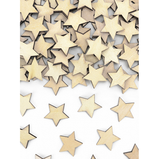 50 Holzkonfetti - Sterne