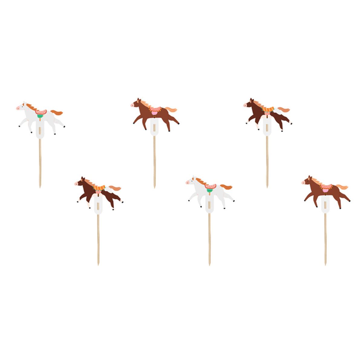 6 Cupcake Topper - Horse